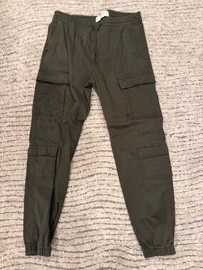 Men's Cargo Jogger Pants - Olive Green